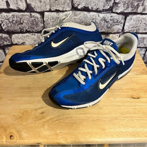 Nike Shoes - Nike Blue & White Lace Up Fabric Sneakers Size 11.5